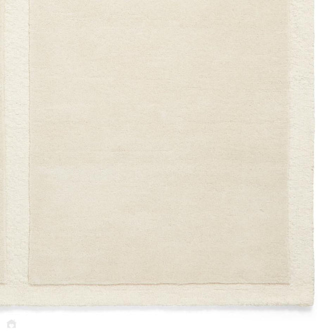 Hudson Bay 24134 Modern Plain Abstract Arch Hand-Woven High-Density Textured Carved Hi-Lo 3D Effect Cut & Loop Wool Ivory Pile Rug-Think Rugs-Rug Love - The Most Loved Rug Store
