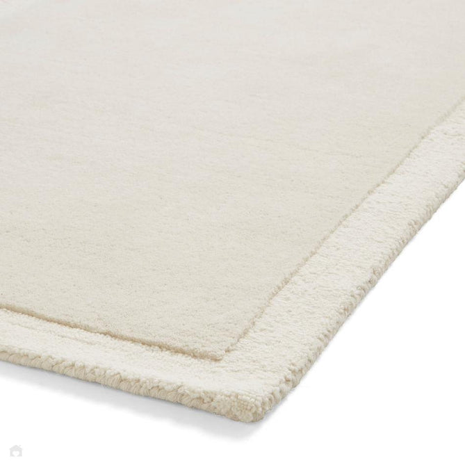Hudson Bay 24134 Modern Plain Abstract Arch Hand-Woven High-Density Textured Carved Hi-Lo 3D Effect Cut & Loop Wool Ivory Pile Rug-Think Rugs-Rug Love - The Most Loved Rug Store