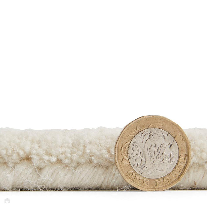 Hudson Bay 24137 Modern Plain Geometric Arched Line Curved Bands Hand-Woven High-Density Textured Carved Hi-Lo 3D Effect Wool Pile Ivory Rug-Think Rugs-Rug Love - The Most Loved Rug Store