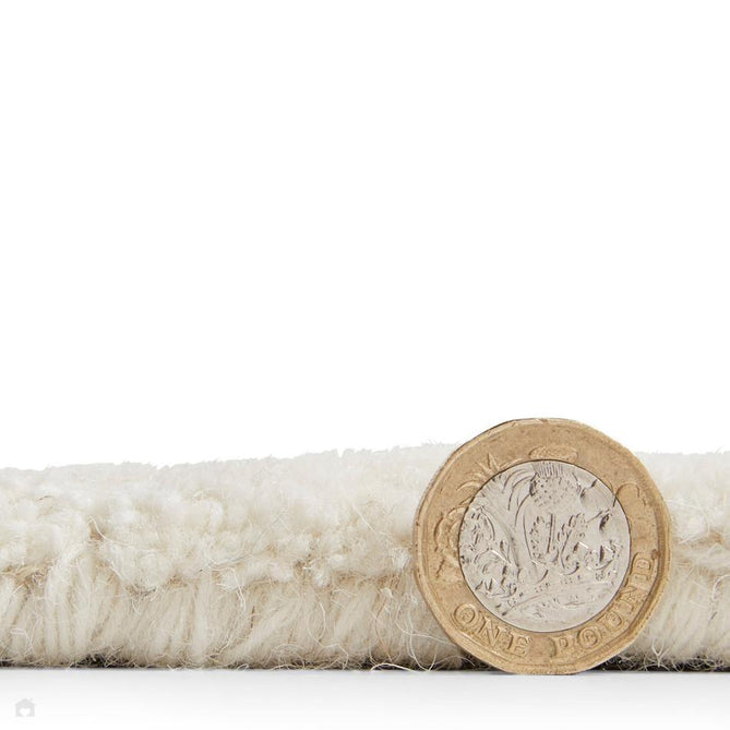 Hudson Bay 24143 Modern Plain Geometric Overlapping Semi-Circle Curved Arcs Hand-Woven High-Density Textured Carved Hi-Lo 3D Effect Cut & Loop Wool Pile Ivory Rug-Think Rugs-Rug Love - The Most Loved Rug Store