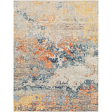 Huntington Beach HTB2325 Modern Abstract Multicolored/Orange/Saffron/Aqua/Dark Blue/Oatmeal/Red/Grey/Dusty Coral/Medium Brown/Cream Flatweave Rug