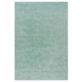 Hush Modern Plain Super-Soft Hand-Woven Wool&Viscose Aqua Rug