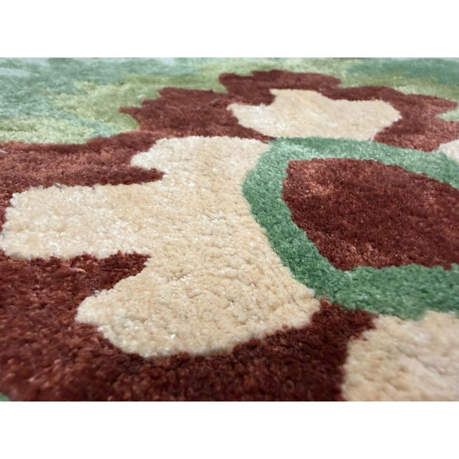 Katherine Carnaby Historia Modern Botanical Floral Thangka Metallic Shimmer High-Density Heavyweight Smooth Soft-Touch Handmade Viscose Sage/Fuchsia/Mustard/Cream/Peach Rug