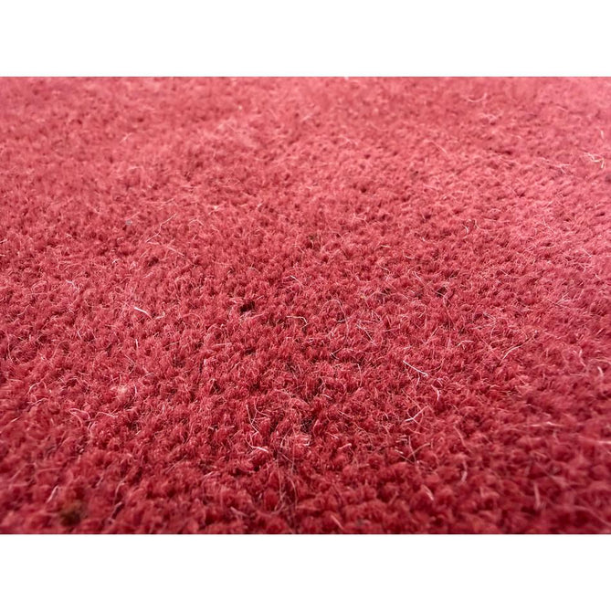 Scalloped Elsie Modern Plain Scalloped Border Hand-Woven Wool Warm Coral Red/Dusty Pink Rug