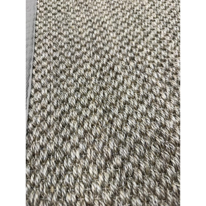Sisal Border Plain Hand-Woven Textured Natural Fibre Flatweave Light Beige/Sand Border Rug