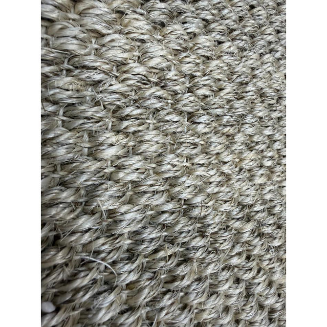 Sisal Border Plain Hand-Woven Textured Natural Fibre Flatweave Light Beige/Sand Border Rug
