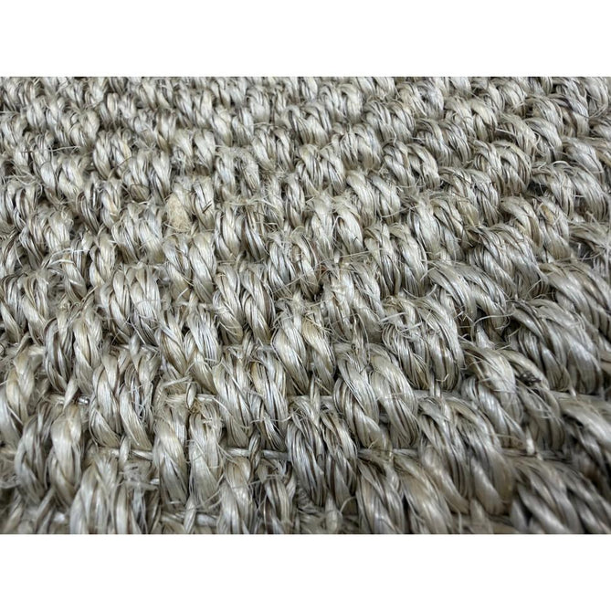 Sisal Border Plain Hand-Woven Textured Natural Fibre Flatweave Light Beige/Sand Border Rug