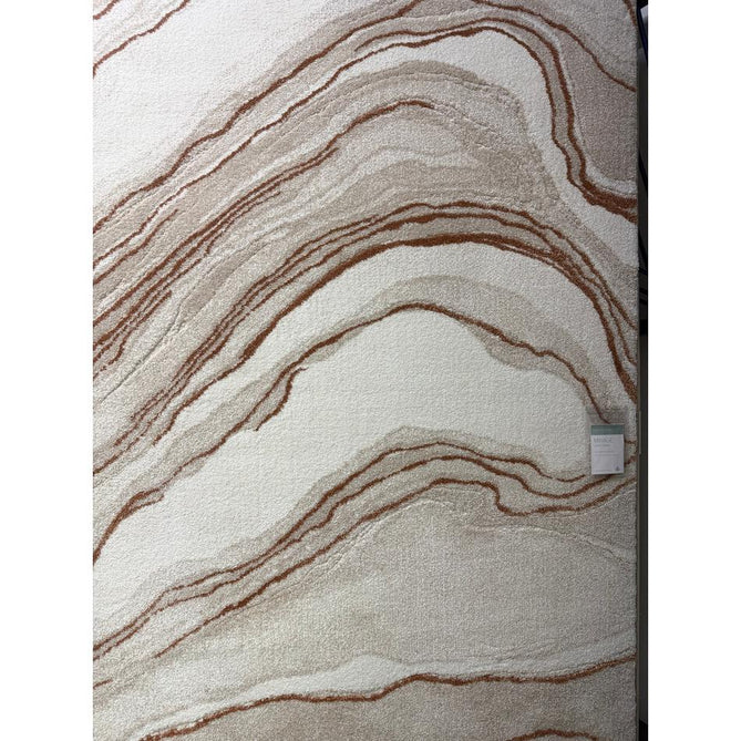 Mirage Quartz Modern Abstract Soft Hi-Lo Textured High-Density Pile Ivory/Taupe/Beige/Terracotta Rug