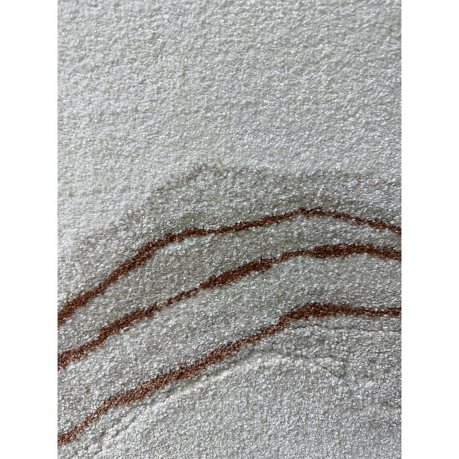 Mirage Quartz Modern Abstract Soft Hi-Lo Textured High-Density Pile Ivory/Taupe/Beige/Terracotta Rug
