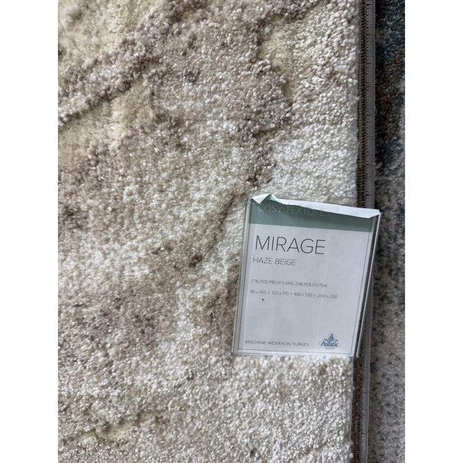 Mirage Haze Modern Abstract Soft Hi-Lo Textured High-Density Pile Beige/Cream/Stone Grey/Taupe Rug