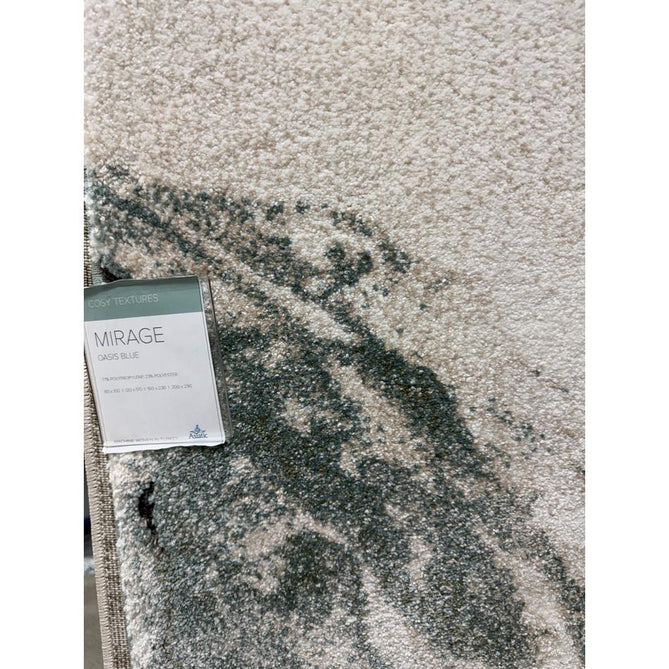 Mirage Oasis Modern Abstract Soft Hi-Lo Textured High-Density Pile Steel Blue/Cream/Charcoal/Rust/Grey/Sage Rug