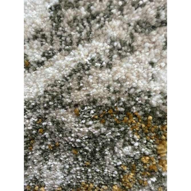 Mirage Oasis Modern Abstract Soft Hi-Lo Textured High-Density Pile Ivory/Moss Green/Ochre/Charcoal/Grey Rug