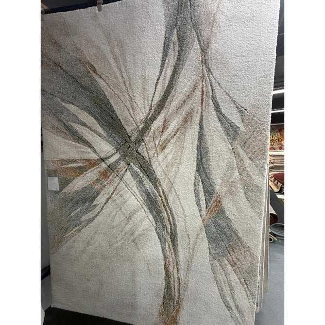Mirage Illusion Modern Abstract Soft Hi-Lo Textured High-Density Pile Ivory/Slate Blue/Olive/Burnt Sienna/Taupe/Grey Rug