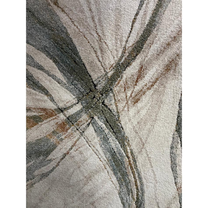 Mirage Illusion Modern Abstract Soft Hi-Lo Textured High-Density Pile Ivory/Slate Blue/Olive/Burnt Sienna/Taupe/Grey Rug