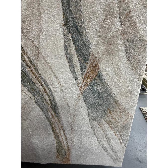 Mirage Illusion Modern Abstract Soft Hi-Lo Textured High-Density Pile Ivory/Slate Blue/Olive/Burnt Sienna/Taupe/Grey Rug