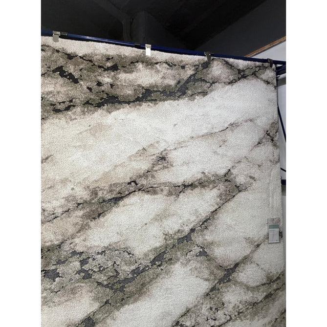 Mirage Mineral Modern Abstract Soft Hi-Lo Textured High-Density Pile Cream/Olive Green/Taupe/Charcoal Rug