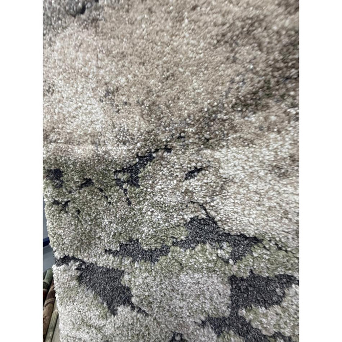 Mirage Mineral Modern Abstract Soft Hi-Lo Textured High-Density Pile Cream/Olive Green/Taupe/Charcoal Rug