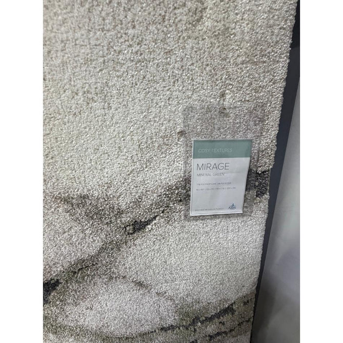 Mirage Mineral Modern Abstract Soft Hi-Lo Textured High-Density Pile Cream/Olive Green/Taupe/Charcoal Rug