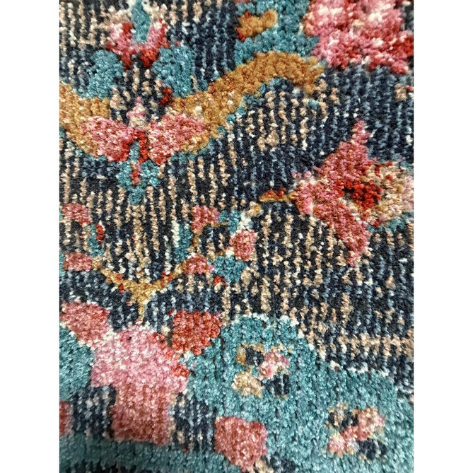 Zola Evin Traditional Persian Hi-Low Textured Pink/Turquoise Blue/Orange/Yellow/Cream/Multicolour Rug
