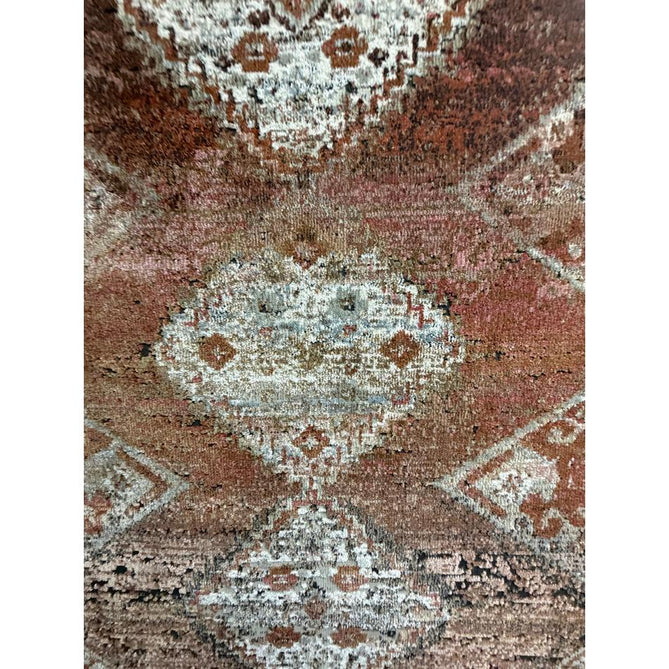 Zola Tark Traditional Persian Border Hi-Low Textured Rust/Pink/Cream/Terra/Beige/Tan/Multi Rug
