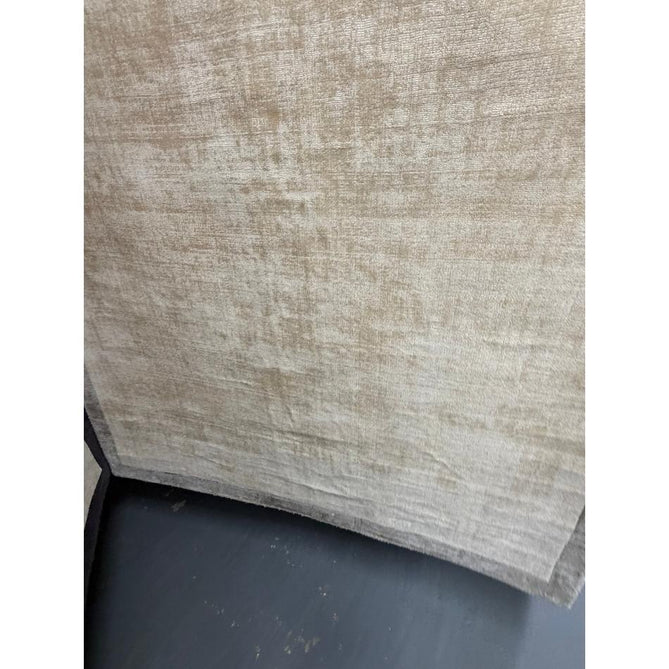 Blade Slim Border Modern Plain Distressed Tonal Metallic Shimmer Hand-Woven Soft Textured Tip Sheared Loop Pile Silky Viscose Flatweave Putty/Silver Border Rug