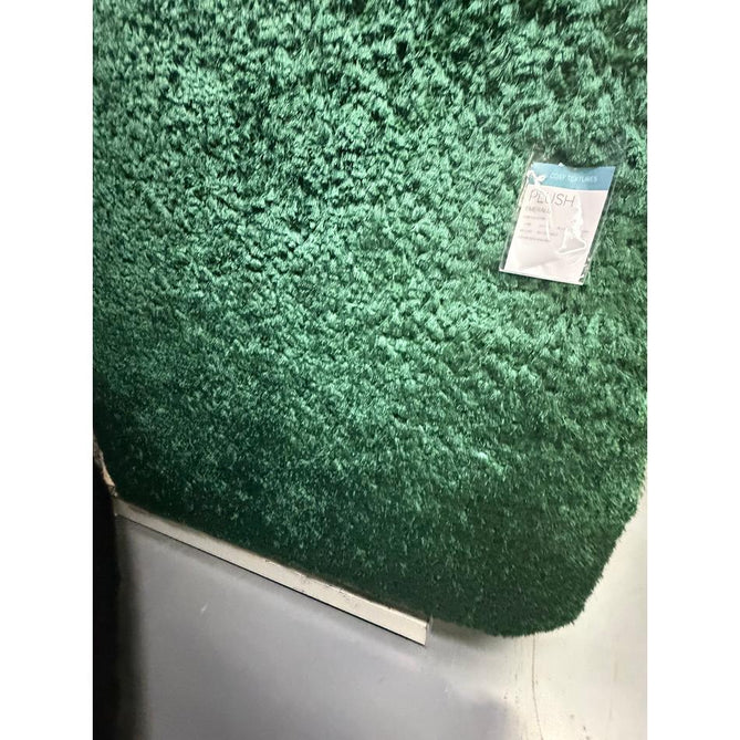 Plush Luxury Super Thick Heavyweight High-Density Hand-Woven Soft High-Pile Plain Polyester Tonal Textured Metallic Shimmer Shaggy Emerald Rug