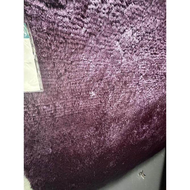 Plush Luxury Super Thick Heavyweight High-Density Hand-Woven Soft High-Pile Plain Polyester Tonal Textured Metallic Shimmer Shaggy Purple Rug