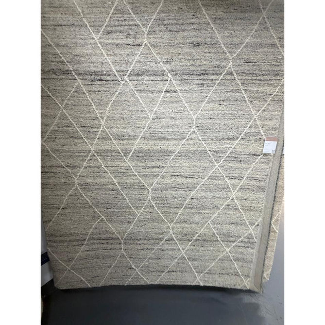 Noah Moroccan Berber Boho Tribal Hand-Woven Textured Wool Silver Rug