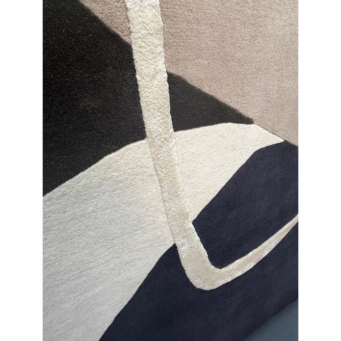 Matrix MAX103 Signature Modern Abstract Hand-Woven High-Density Soft Textured Shimmer Wool & Viscose Blend Moss Green/Warm Greige Taupe/Ivory/Off-White/Midnight Navy/Blue-Deep Charcoal/Muted Sage Olive Rug