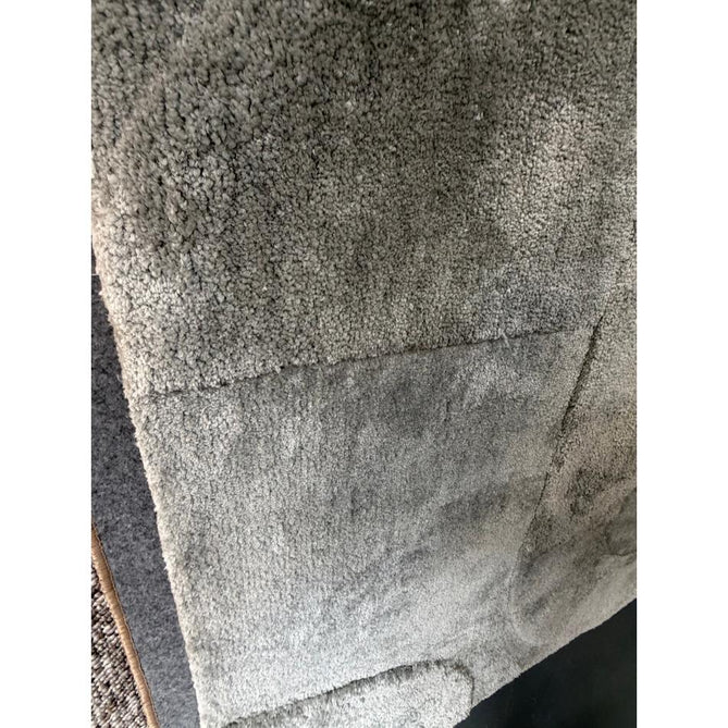 Tova Modern Plain Tonal Shimmer Carved Geometric Hi-Low Textured Soft-Touch Mid-Height Polyester Shaggy Blue Rug