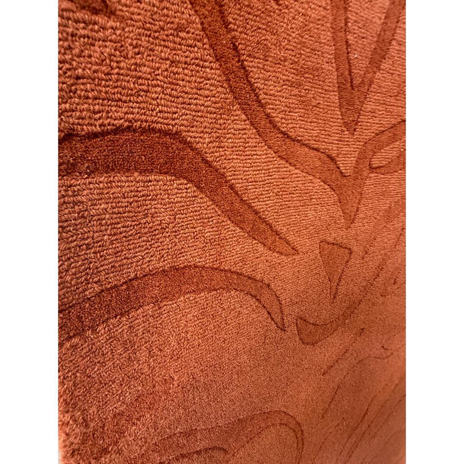 Tigra Modern Animal Inspired Textured Hand-Woven Carved Hi-Lo Ribbed Cut & Loop Wool Spice Rug