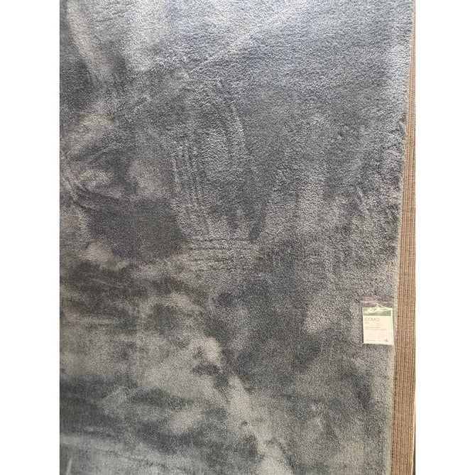 Como Plush Plain Super-Soft Silky Shimmer High-Density Mid-Height Fine-Yarn Textured Polyester Shaggy Soft Powder Blue Rug