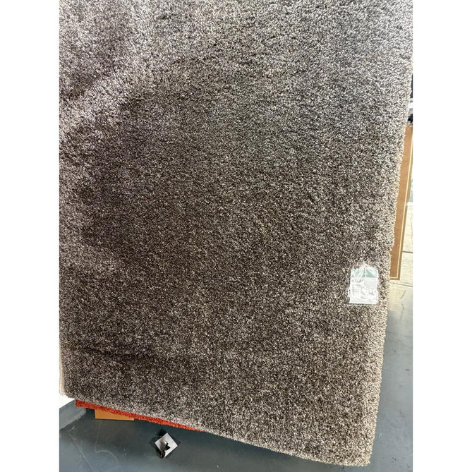Atlas Plush Plain Soft Polypropylene Shaggy Gunmetal Rug