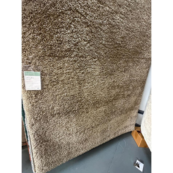 Atlas Plush Plain Soft Polypropylene Shaggy Natural Rug
