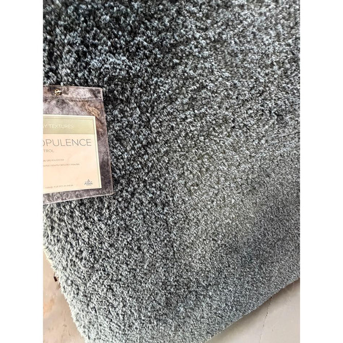 Opulence Plush Plain Soft Subtle Shimmer Sustainable Recycled Polyester Mid-Height Shaggy Petrol Rug