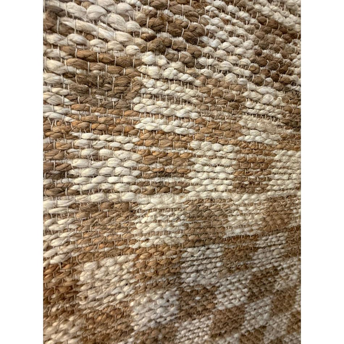 Naturi Jute Check Hand-Woven Textured Lightweight Flatweave Natural Rug