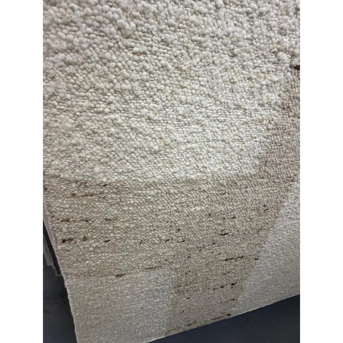 Napa Tumbla Modern Plain Block Organic Hand-Woven Textured Wool Loop Pile Natural Beige/Sandstone Rug