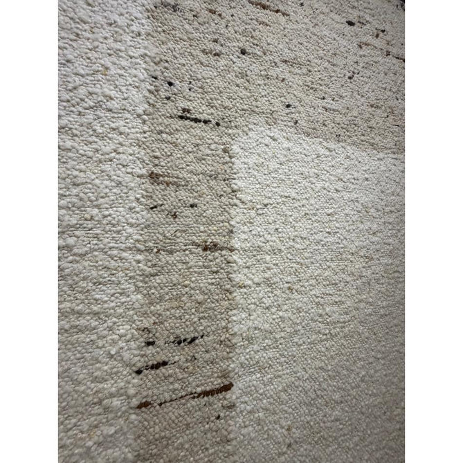 Napa Tumbla Modern Plain Block Organic Hand-Woven Textured Wool Loop Pile Natural Beige/Sandstone Rug