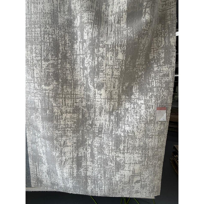 Kuza Abstract Modern Distressed Shimmer Hi-Lo Textured Soft Velvety Touch High-Density Durable Easy-Care Short Pile Mid Grey/Cream/Light Grey Rug