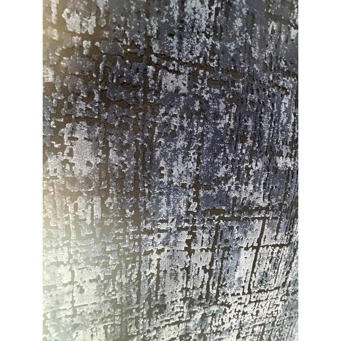 Kuza Abstract Modern Distressed Shimmer Hi-Lo Textured Soft Velvety Touch High-Density Durable Easy-Care Short Pile Navy/Light Grey Rug