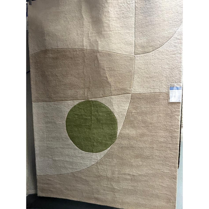 Reef RF31 Horizon Modern Geometric Hand-Woven Wool Natural/Beige/Green Rug