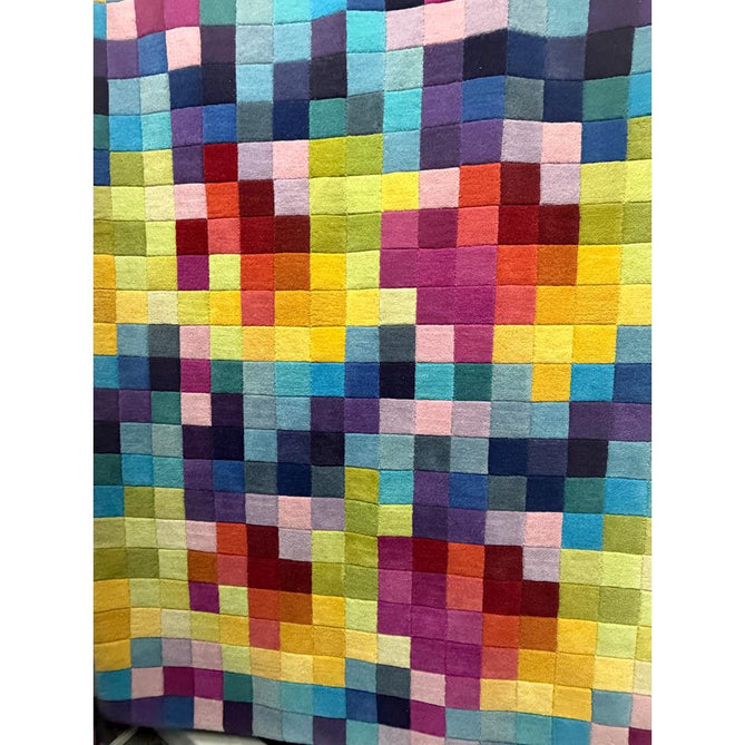 Funk Modern Geometric High-Density Heavyweight Hand-Woven Wool Multicolour Rug