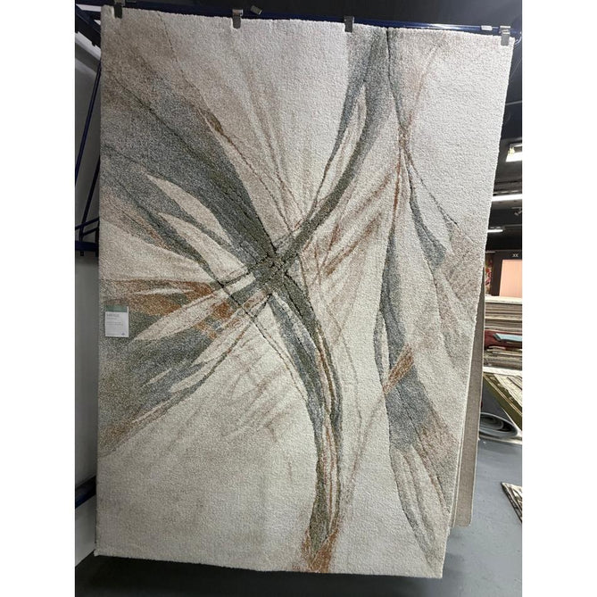 Mirage Illusion Modern Abstract Soft Hi-Lo Textured High-Density Pile Ivory/Slate Blue/Olive/Burnt Sienna/Taupe/Grey Rug