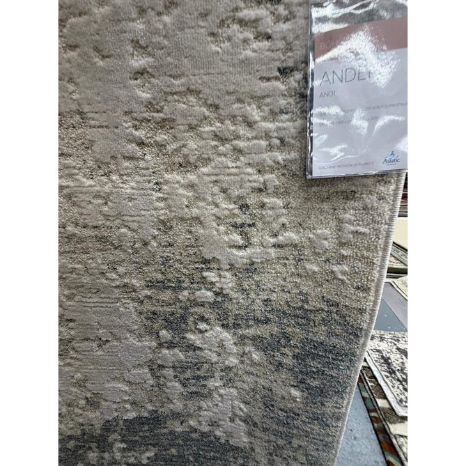 Anders AN01 Modern Abstract Distressed Space-Dyed Shimmer Soft Raised Textured Low Profile Short Pile Polyblend Ivory/Grey/Beige/Taupe Rug