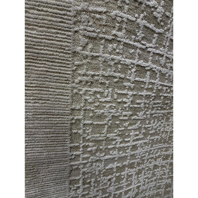 Anders AN10 Modern Criss-Cross Grid Border Distressed Space-Dyed Shimmer Soft Raised Textured Low Profile Short Pile Polyblend Beige/Ivory/Stone Rug