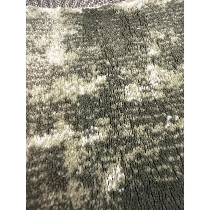 Kuza Border Modern Abstract Distressed Shimmer Hi-Lo Textured Soft Velvety Touch High-Density Durable Easy-Care Short Pile Khaki/Light Grey/Cream Runner