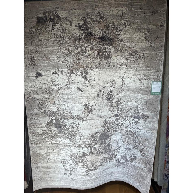 Bellagio 2790 Modern Abstract Marbled Distressed Metallic Shimmer Soft Textured Ultra High-Density Low Profile Short Pile Beige Rug