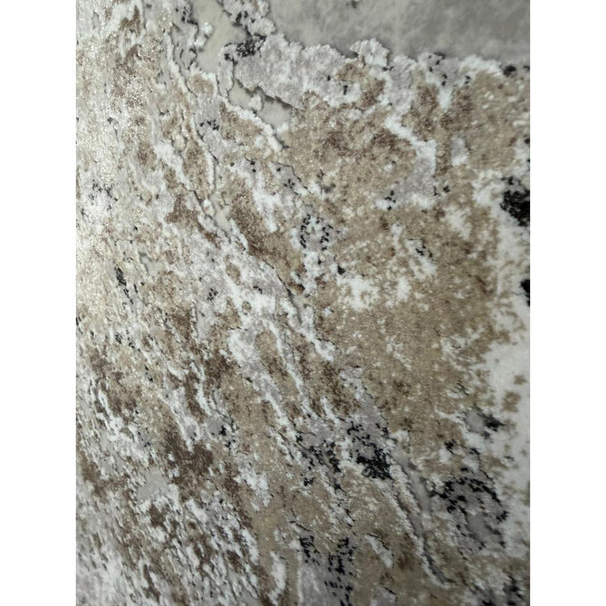 Bellagio 3006 Modern Abstract Marbled Distressed Metallic Shimmer Soft Textured Ultra High-Density Low Profile Short Pile Beige Rug