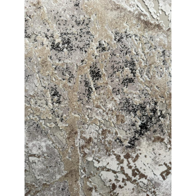 Bellagio 3006 Modern Abstract Marbled Distressed Metallic Shimmer Soft Textured Ultra High-Density Low Profile Short Pile Beige Rug