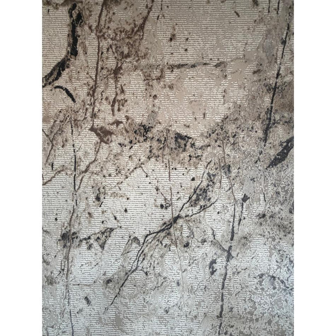 Bellagio 9141 Modern Abstract Marbled Distressed Metallic Shimmer Soft Textured Ultra High-Density Low Profile Short Pile Beige Rug